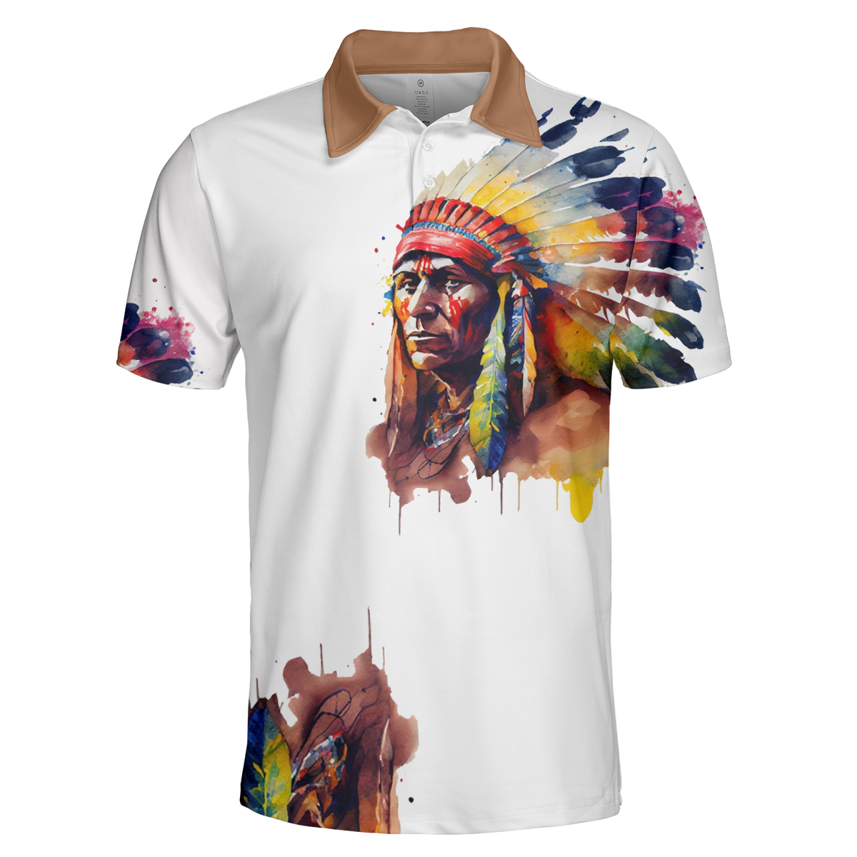 POLO0066 Native American  Polo T-Shirt 3D