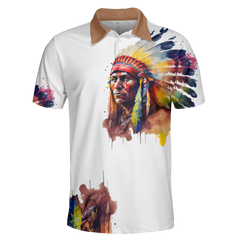 POLO0066 Native American  Polo T-Shirt 3D
