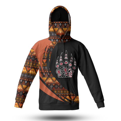 Powwow StoreHWM0043 Pattern Tribal Native 3D Hoodie With Mask