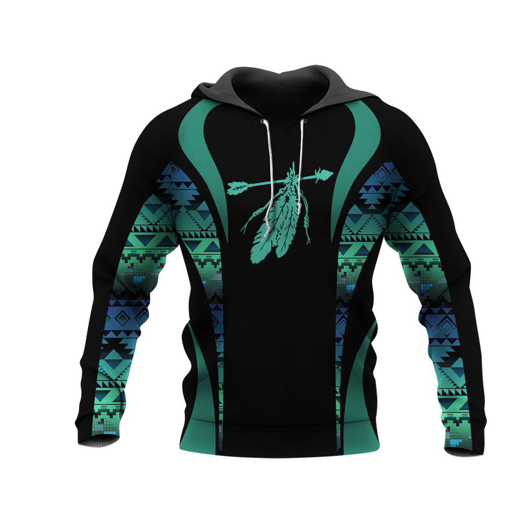 Powwow StoreHD0011566 Pattern Native Pride 3D Hoodie