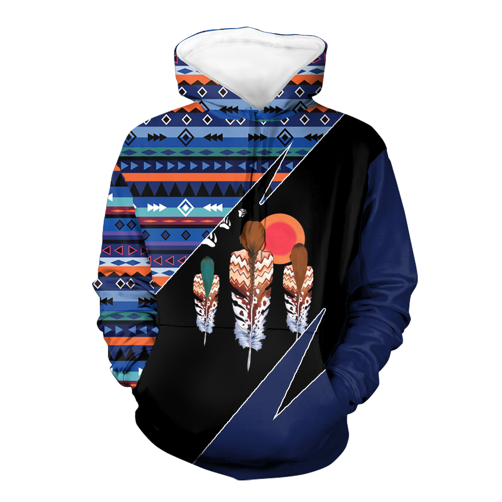 Powwow StoreHD0012160 Pattern Native Pride 3D Hoodie