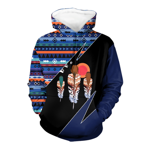 Powwow StoreHD0012160 Pattern Native Pride 3D Hoodie