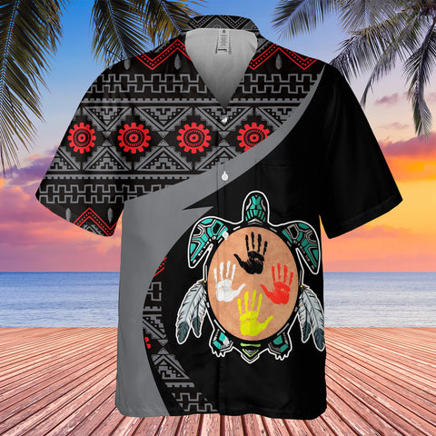 GB-HW000989 Tribe Design Native American Hawaiian Shirt 3D
