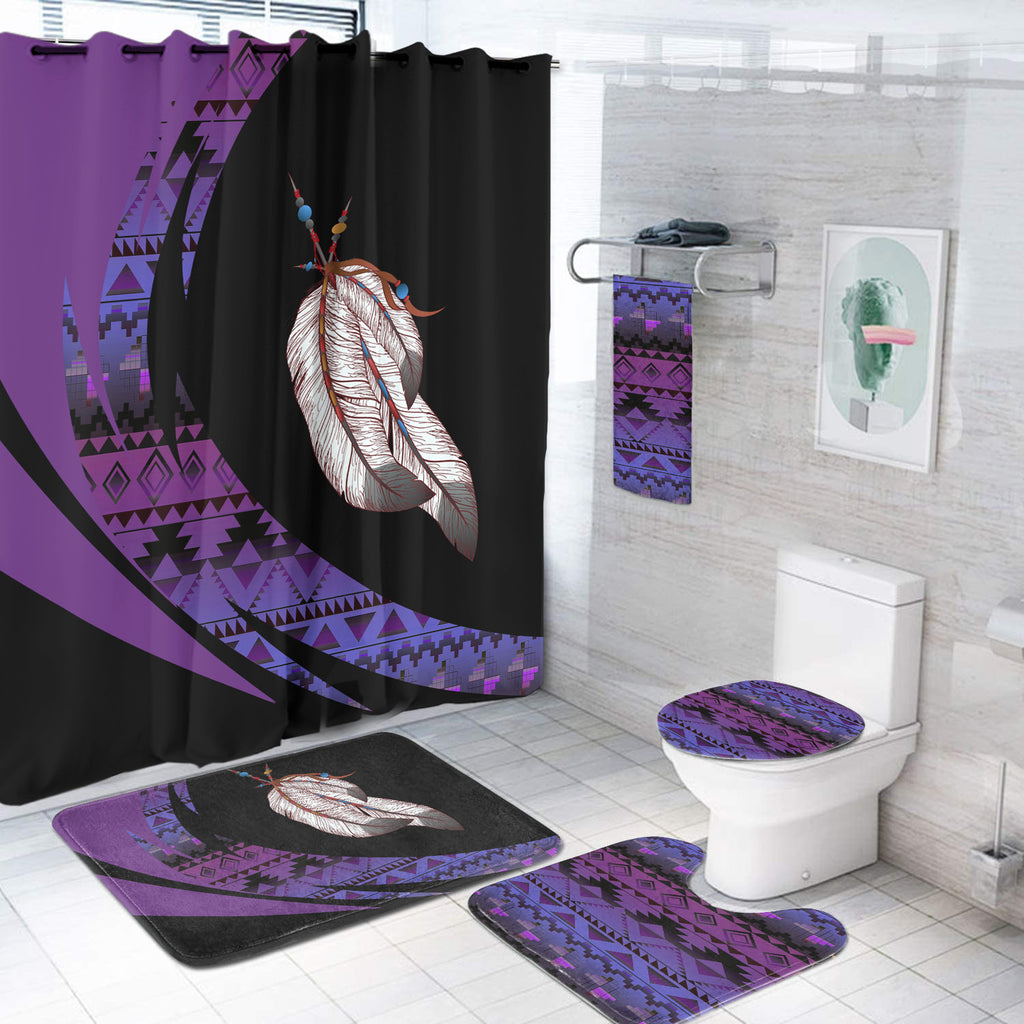 Powwow StoreBS000373 Pattern Native American Bathroom Set