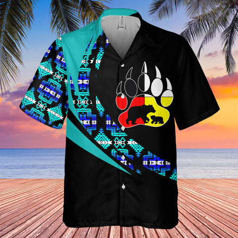 GB-HW000862 Tribe Design Native American Hawaiian Shirt 3D
