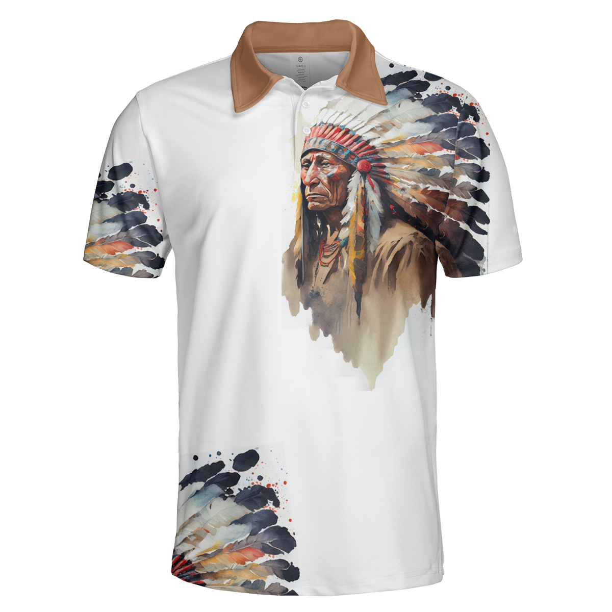 POLO0067 Native American  Polo T-Shirt 3D