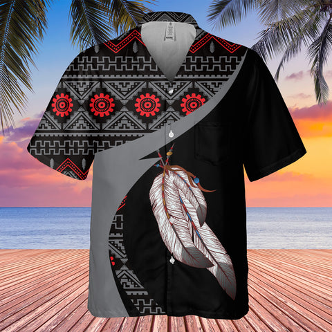 GB-HW000990 Tribe Design Native American Hawaiian Shirt 3D