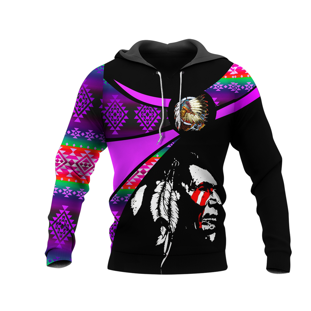 Powwow StoreHD000830 Pattern Native Pride 3D Hoodie