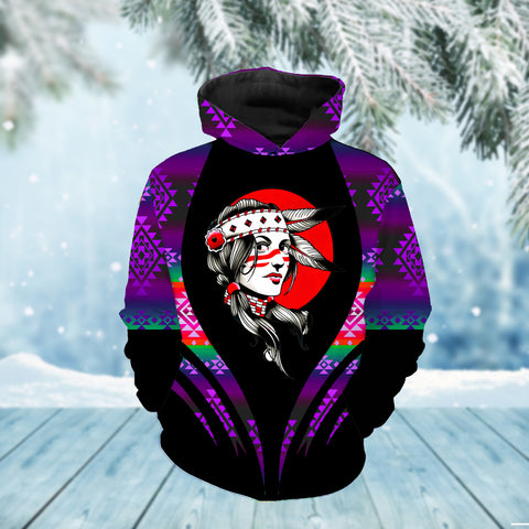 Powwow StoreHD0011747 Pattern Native Pride 3D Hoodie