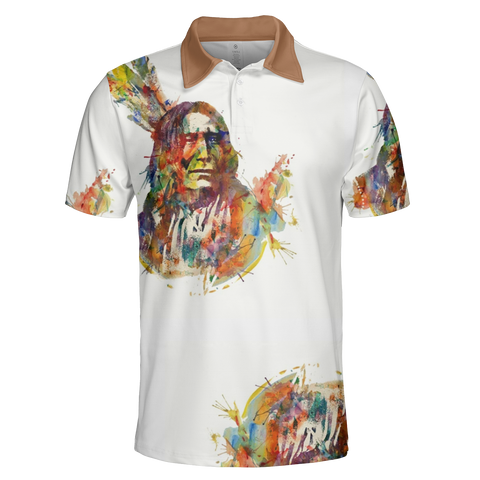 Powwow StorePOLO0068 Native American  Polo TShirt 3D