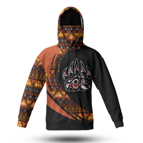 Powwow StoreHWM0045 Pattern Tribal Native 3D Hoodie With Mask