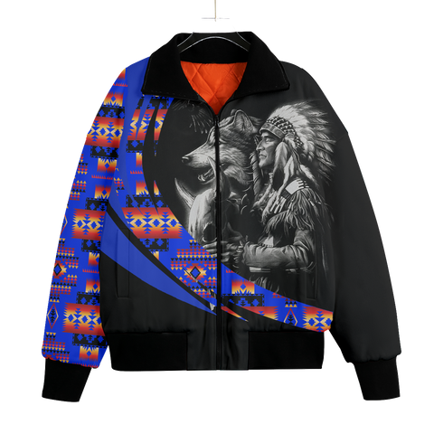 KFLO009 Pattern Native American Unisex Knitted Fleece Lapel Outwear