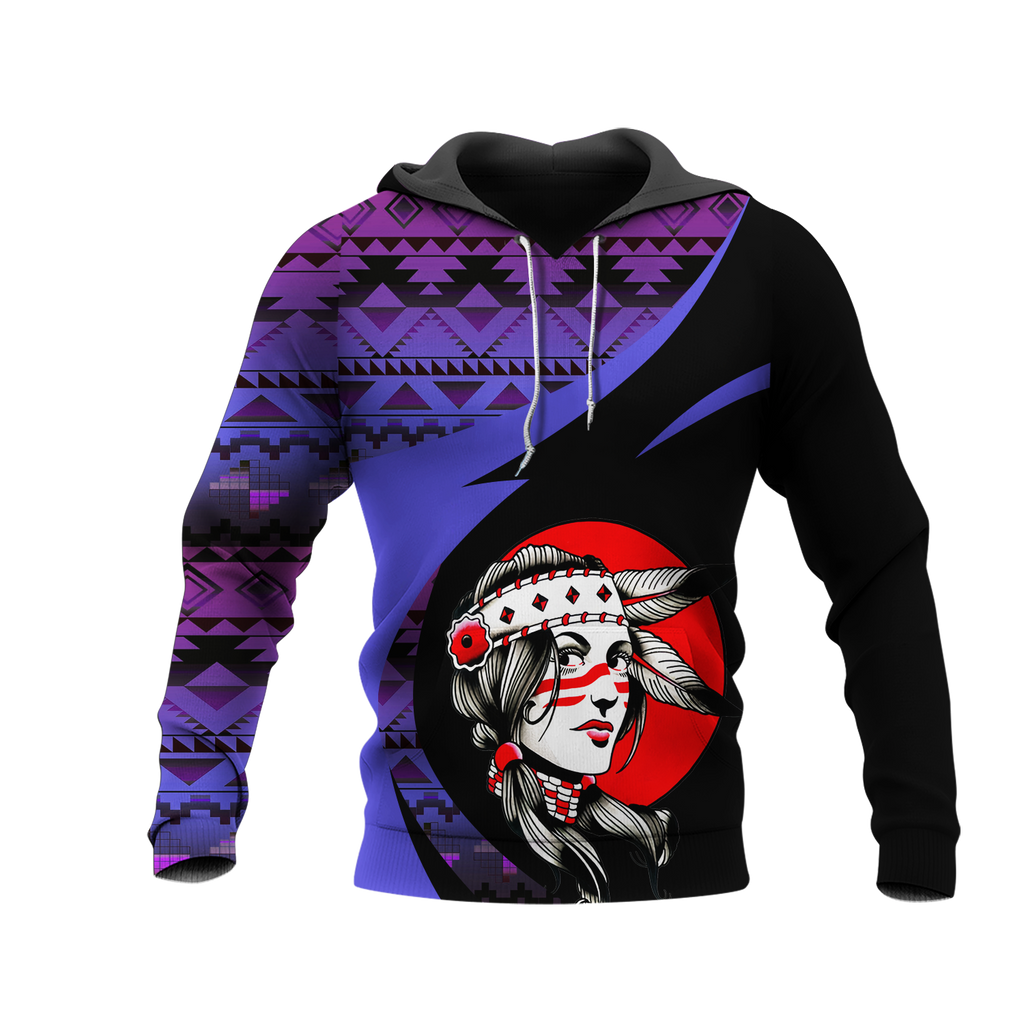 Powwow StoreHD0011300 Pattern Native Pride 3D Hoodie