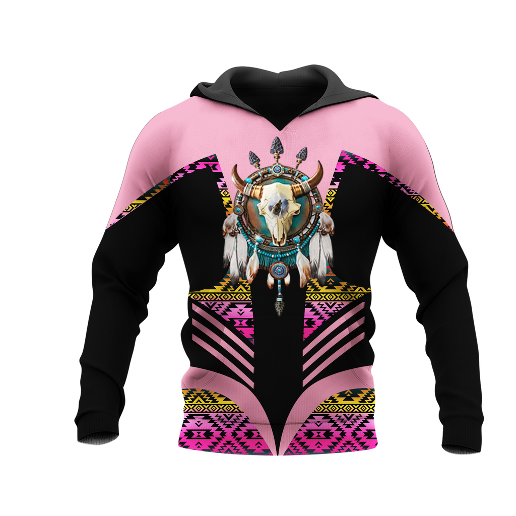 Powwow StoreHD001196 Pattern Native Pride 3D Hoodie