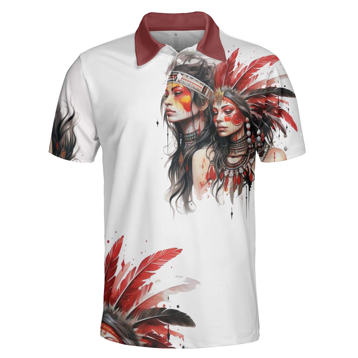 POLO0069 Native American  Polo T-Shirt 3D