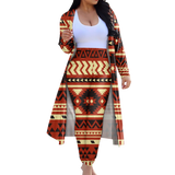 Powwow StoreGBNAT00521 Tribe Design Native American Cardigan Coat Long Pant Set