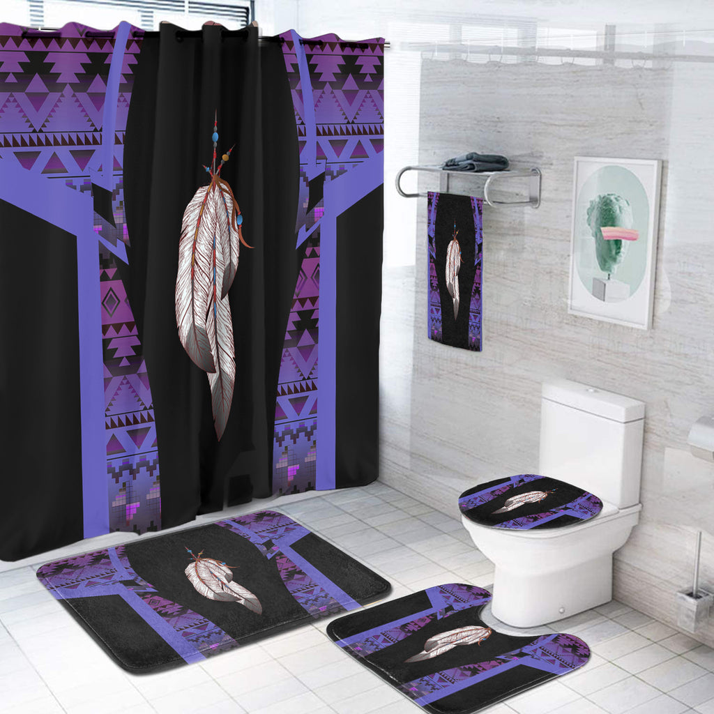 Powwow StoreBS000400 Pattern Native American Bathroom Set