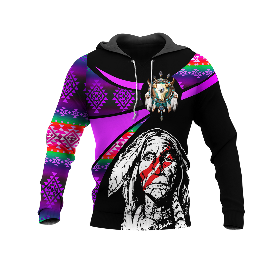 Powwow StoreHD000832 Pattern Native Pride 3D Hoodie