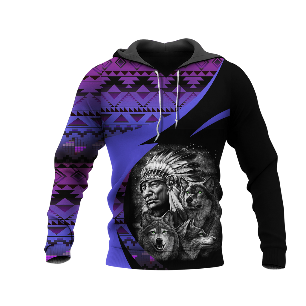 Powwow StoreHD0011301 Pattern Native Pride 3D Hoodie