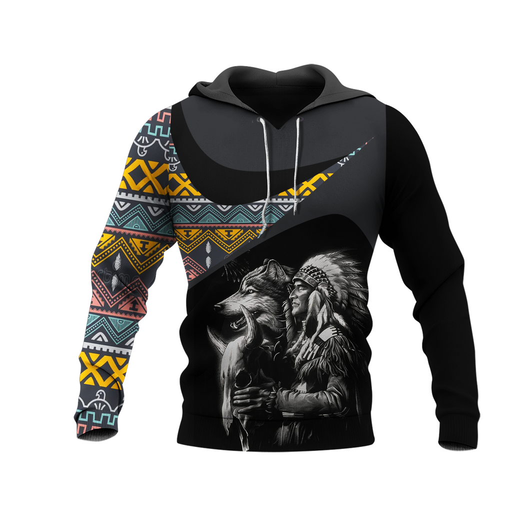 Powwow StoreHD0011437 Pattern Native Pride 3D Hoodie