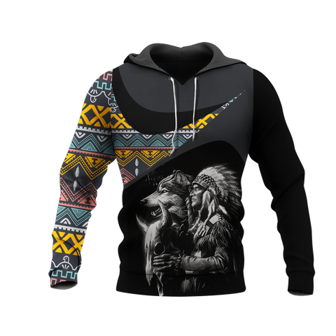 Powwow StoreHD0011437 Pattern Native Pride 3D Hoodie