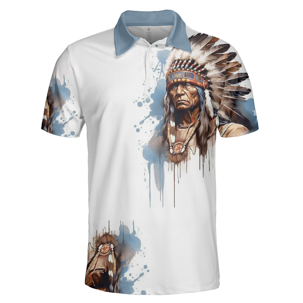 POLO0070 Native American  Polo T-Shirt 3D