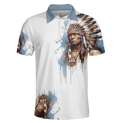 Powwow StorePOLO0070 Native American  Polo TShirt 3D