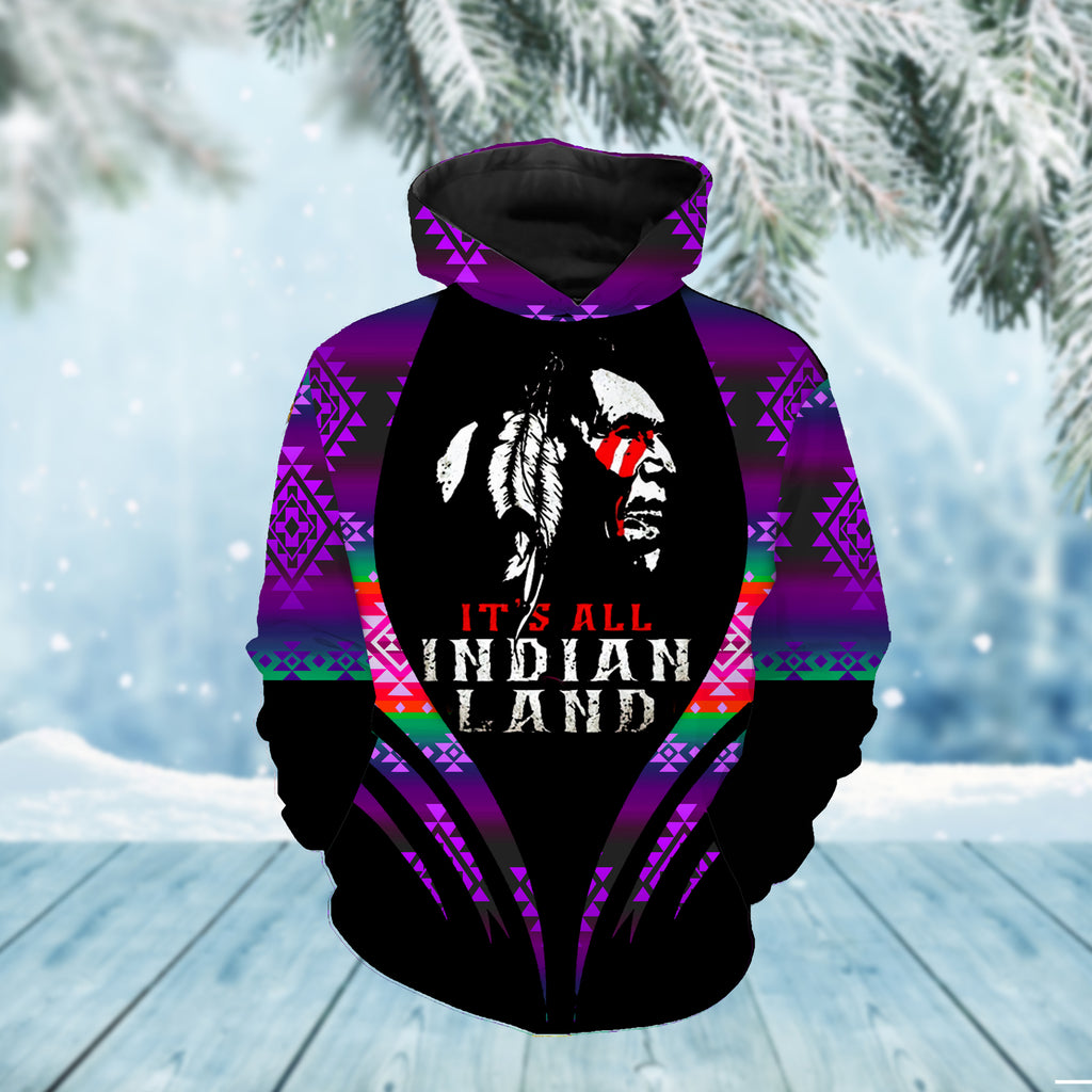 Powwow StoreHD0011748 Pattern Native Pride 3D Hoodie