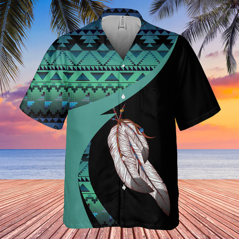 GB-HW000993 Tribe Design Native American Hawaiian Shirt 3D