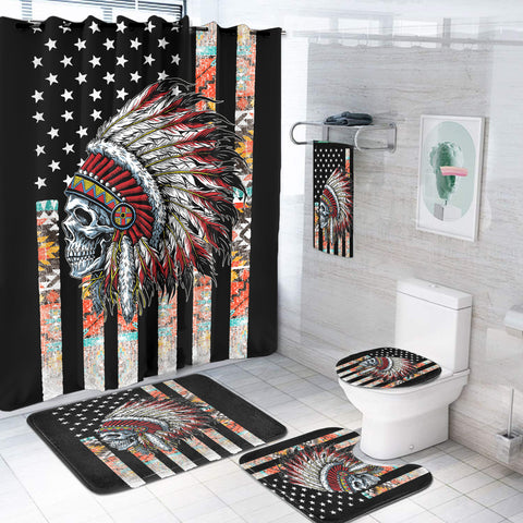 Powwow StoreBS000410 Pattern Native American Bathroom Set