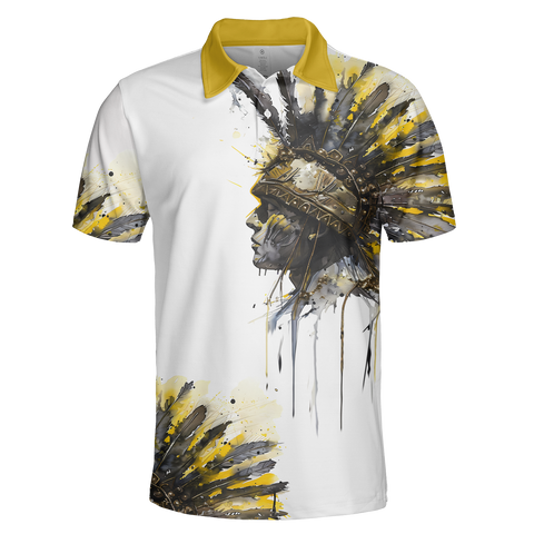 Powwow StorePOLO0071 Native American  Polo TShirt 3D