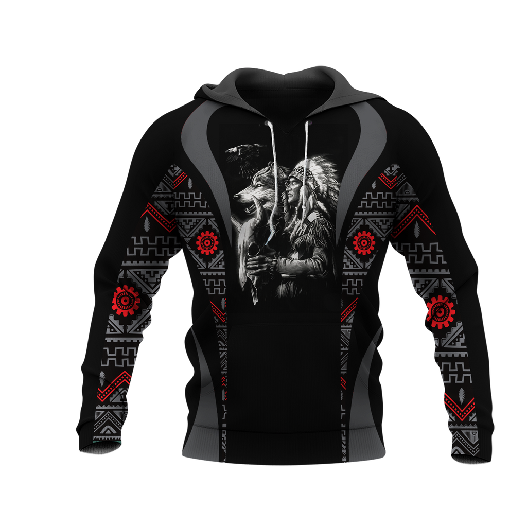 Powwow StoreHD0011565 Pattern Native Pride 3D Hoodie