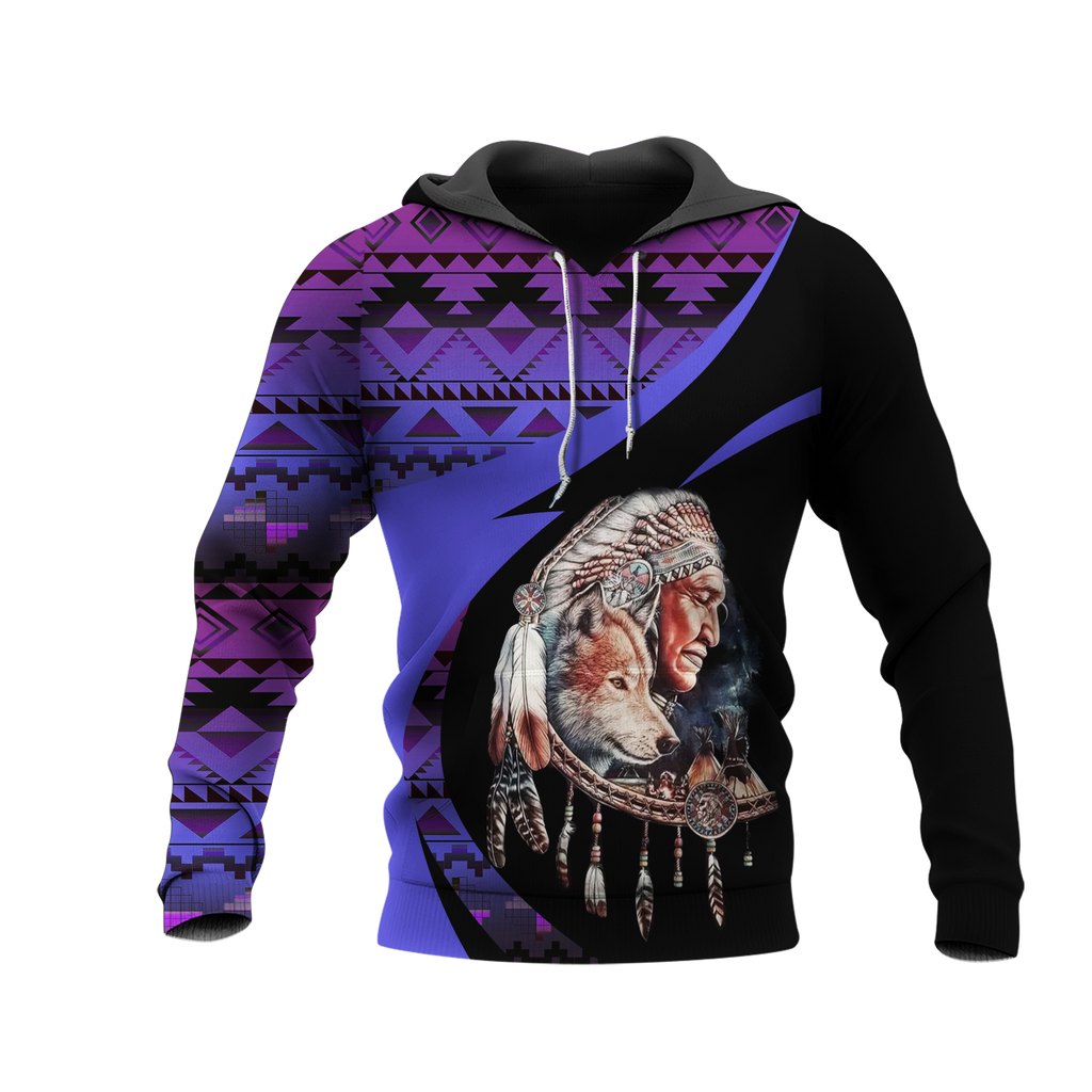 Powwow StoreHD0011302 Pattern Native Pride 3D Hoodie