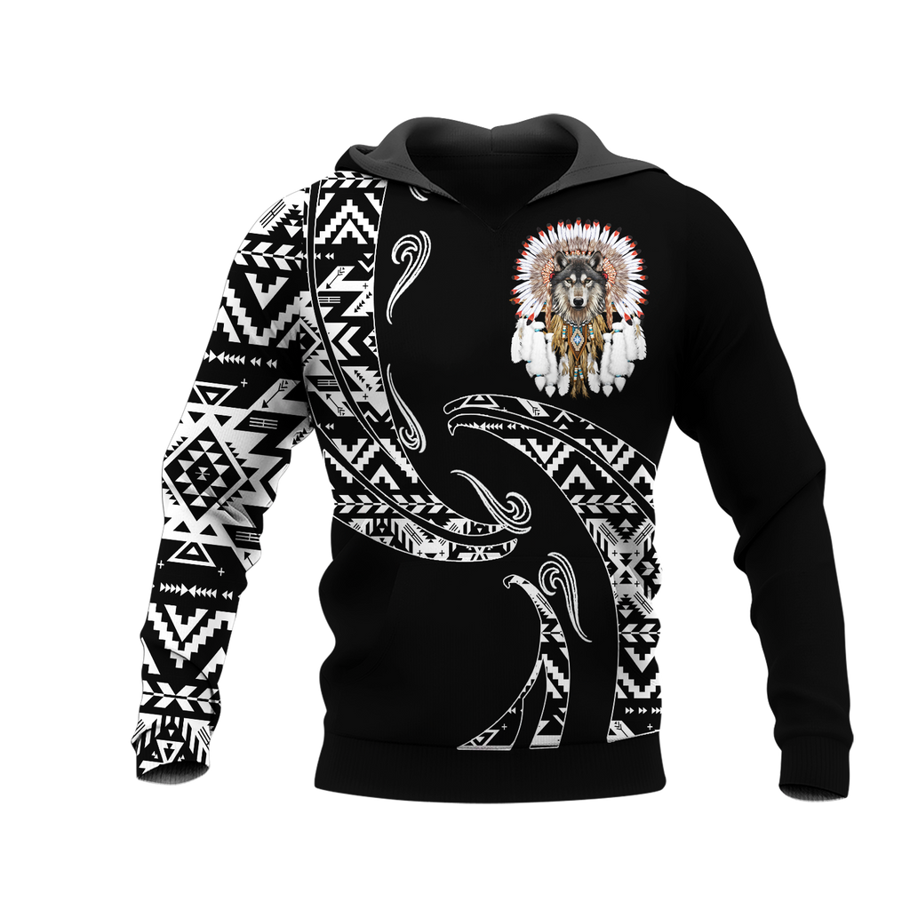 Powwow StoreHD0012384 Pattern Native Pride 3D Hoodie