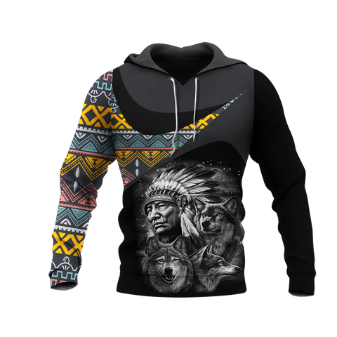 Powwow StoreHD0011438 Pattern Native Pride 3D Hoodie