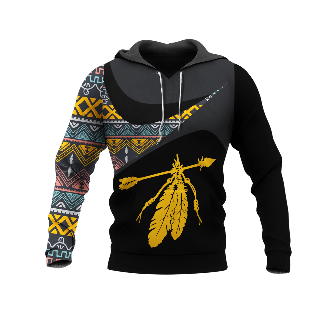 Powwow StoreHD0011439 Pattern Native Pride 3D Hoodie