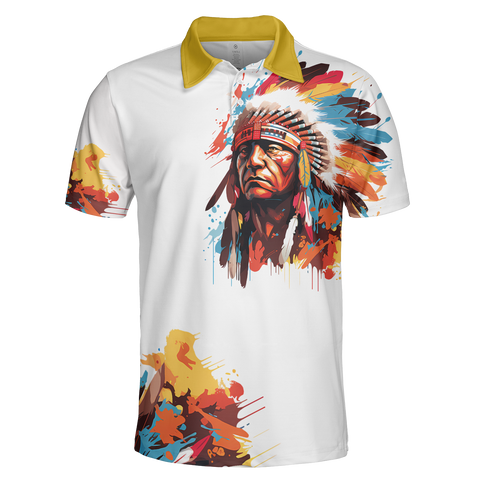 Powwow StorePOLO0072 Native American  Polo TShirt 3D