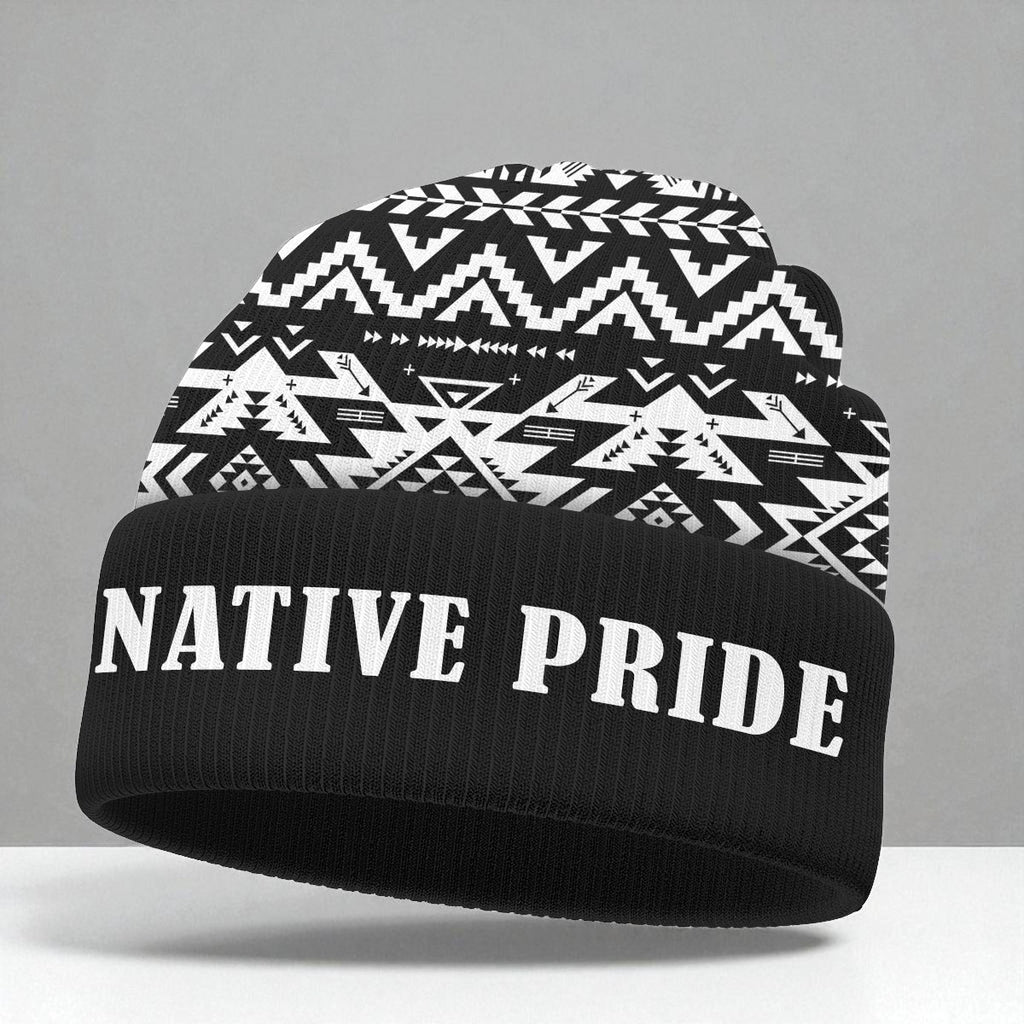 3AMSZZ21-01 Native American All-Over Print Knitted Hat