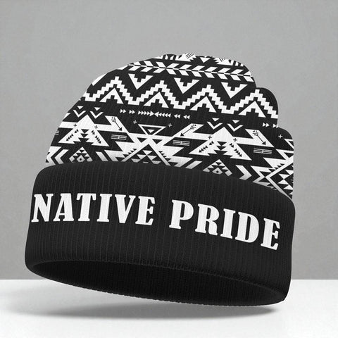 3AMSZZ21-01 Native American All-Over Print Knitted Hat