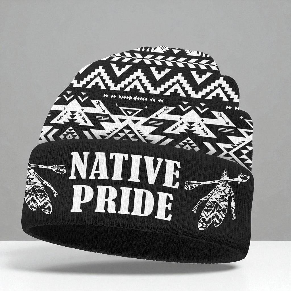 3AMSZZ21-03 Native American All-Over Print Knitted Hat