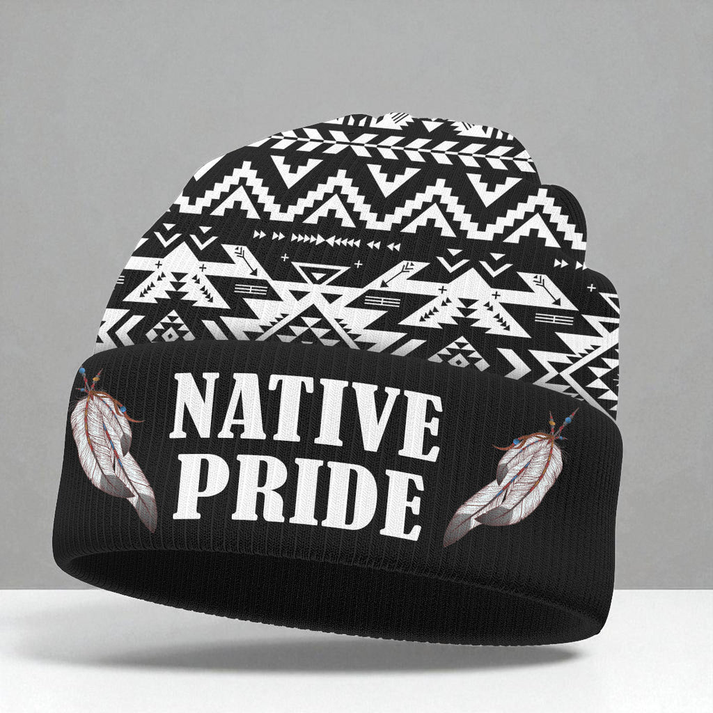 3AMSZZ21-05 Native American All-Over Print Knitted Hat