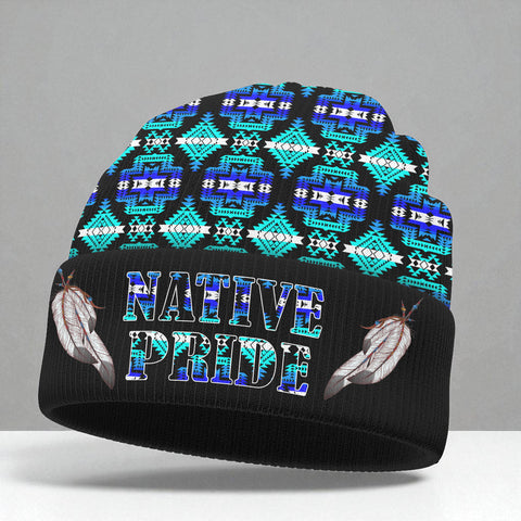 3AMSZZ21-09 Native American All-Over Print Knitted Hat