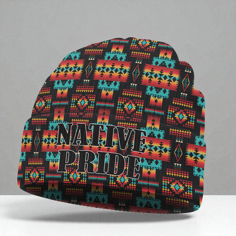 3AMSZZ21-12 Native American All-Over Print Knitted Hat