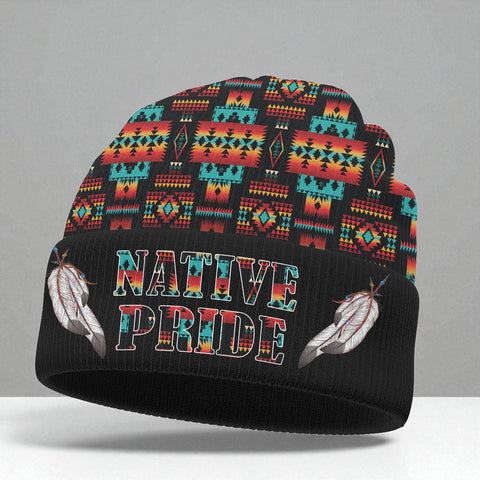 3AMSZZ21-14 Native American All-Over Print Knitted Hat