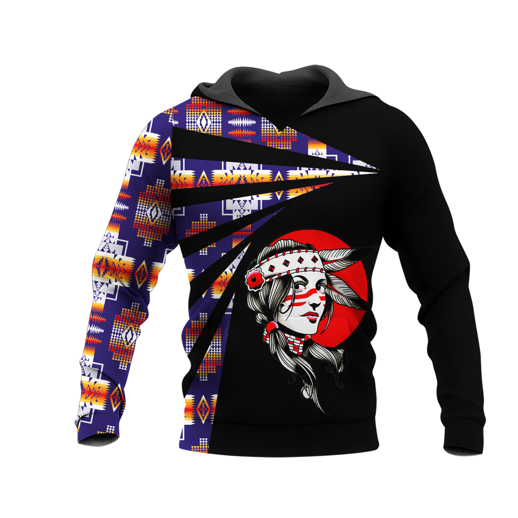 Powwow StoreHD0011885 Pattern Native Pride 3D Hoodie