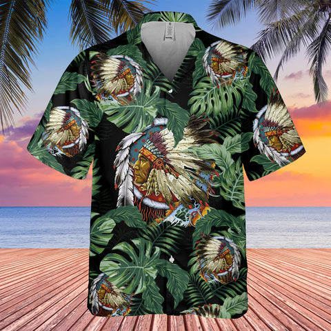 GB-HW000999 Tribe Design Native American Hawaiian Shirt 3D
