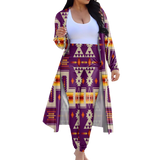 Powwow StoreGBNAT0006209 Tribe Design Native American Cardigan Coat Long Pant Set