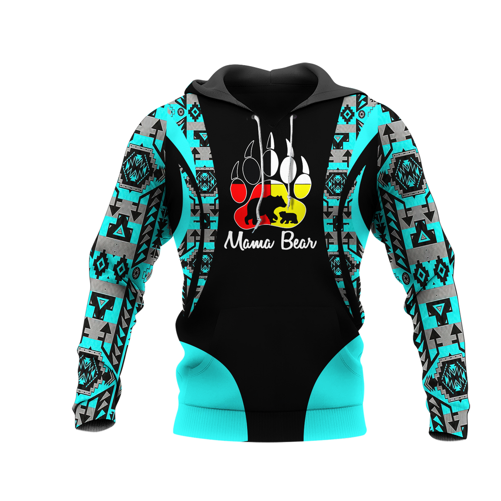 Powwow StoreHD001091 Pattern Native Pride 3D Hoodie