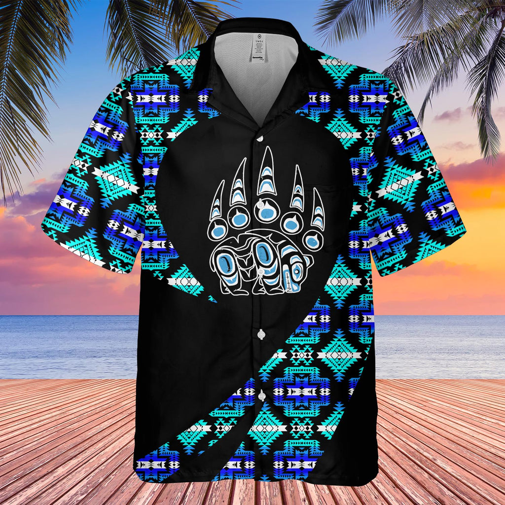 Powwow StoreGBHW000832 Tribe Design Native American Hawaiian Shirt 3D