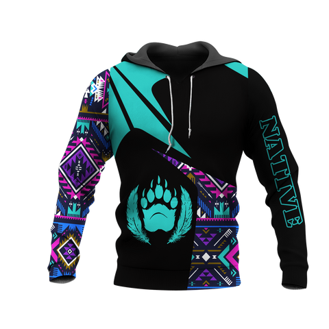 HD0013213 Feather Bear Native American Pride 3D Hoodie